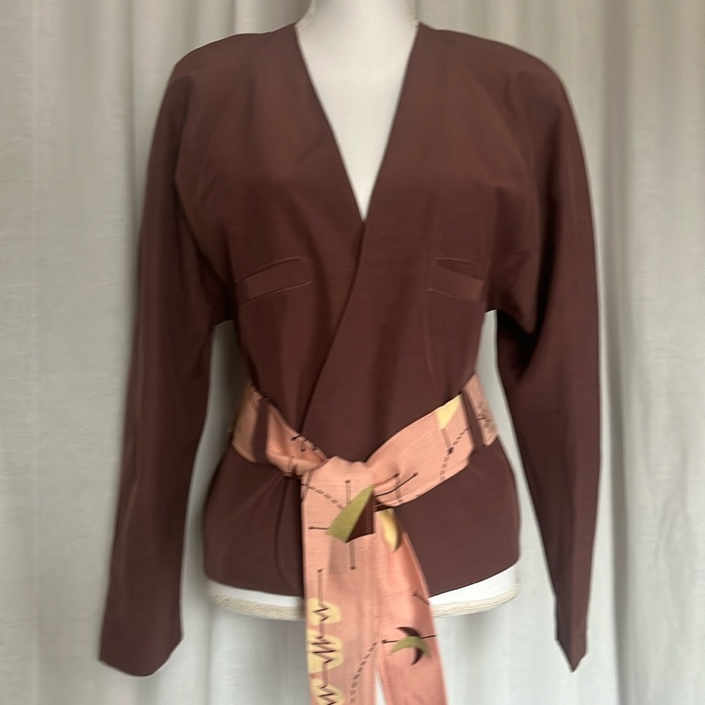 #Tweeds #Vintage #80’s “RawSilk”#Jacket #Wrap Fullylined #ShoulderPads #Designer